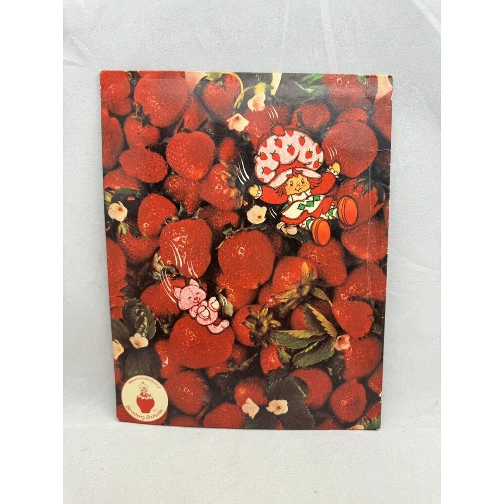 Nifty St Regis Strawberry Shortcake 2 Pocket Folder 1980 American Greeting